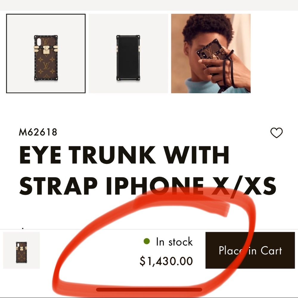Authentic Louis Vuitton Eye Trunk with Strap for iPhone X/XS - Picture 2 of 12